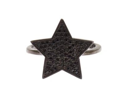 Shop Nialaya Black Cz Star 925 Silver Womens Ring