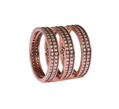 Shop Nialaya Gold 925 Silver Clear Cz Pink Ring