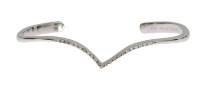 Nialaya Skyfall Cz 925 Silver Bangle Bracelet In Silver