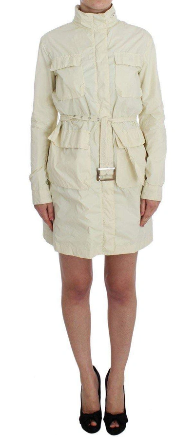 Shop P.a.r.o.s.h Beige Weather Proof Trench Jacket Coat