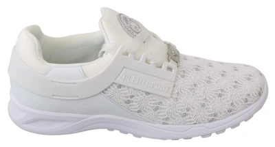 Shop Philipp Plein White Polyester Casual Sneakers Shoes