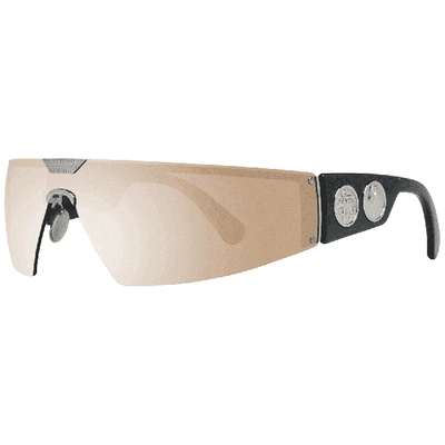 Shop Roberto Cavalli Rc1120  Mirrored Mono Lens Sunglasses In Black