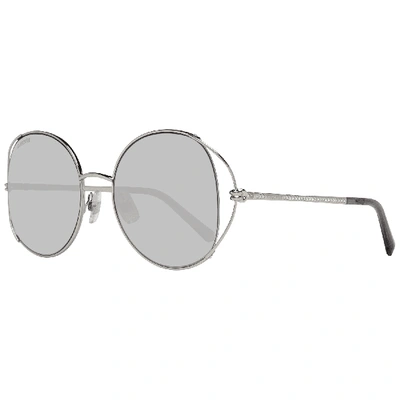 Shop Swarovski Sk0230 Gradient Oval Sunglasses In Silver