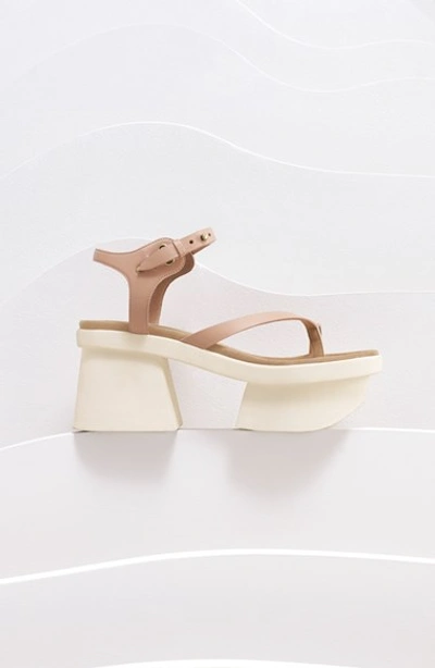 Shop Stella Mccartney 'altea' Platform Sandal (women) In Beige