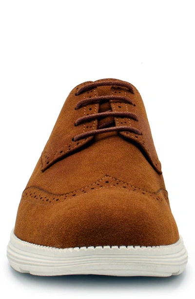 Aston Marc Lark Wingtip Derby In Tan