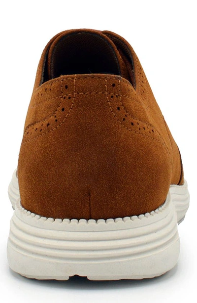 Shop Aston Marc Lark Wingtip Derby In Tan