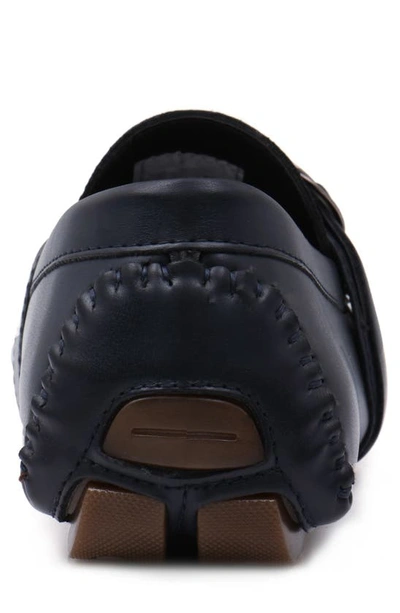 Aston Marc Charter Side Buckle Moccasin In Navy