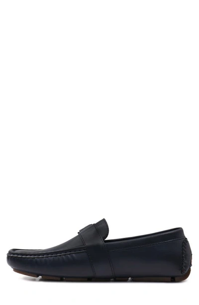 Aston Marc Charter Side Buckle Moccasin In Navy