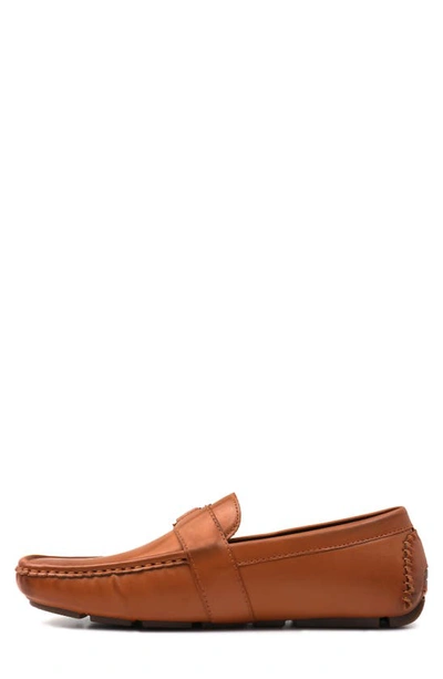 Aston Marc Charter Side Buckle Moccasin In Tan