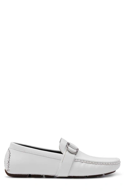 Aston Marc Charter Side Buckle Moccasin In White