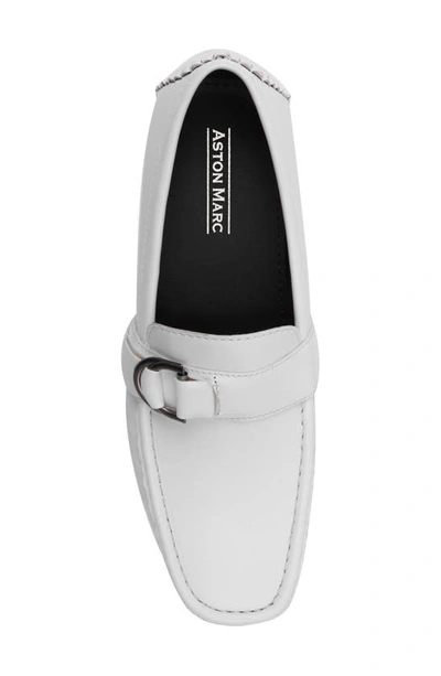 Aston Marc Charter Side Buckle Moccasin In White
