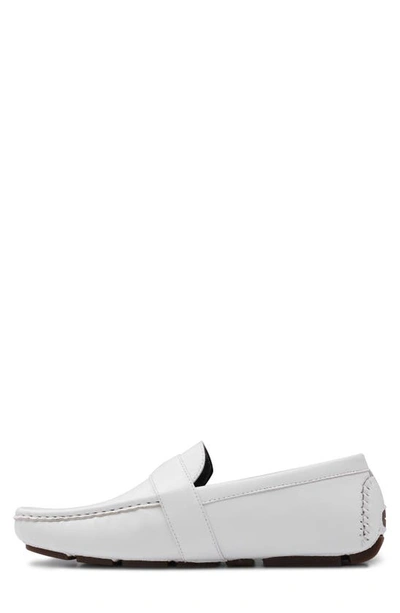 Aston Marc Charter Side Buckle Moccasin In White