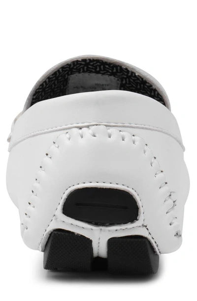 Aston Marc Charter Bit Loafer In White