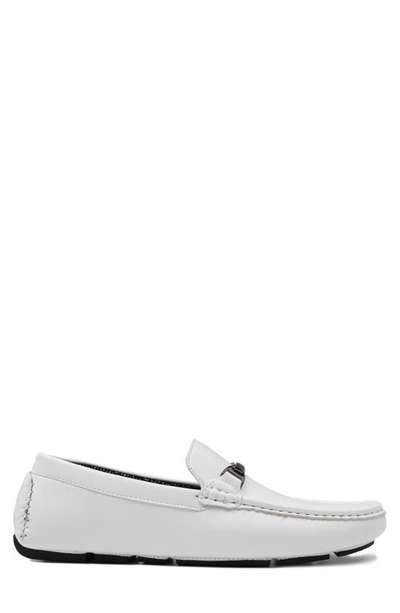 Aston Marc Charter Bit Loafer In White