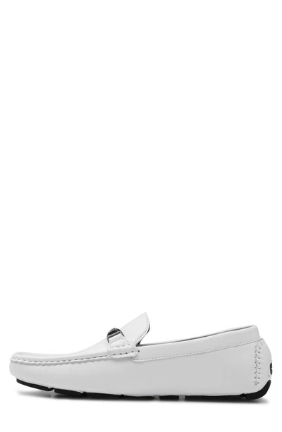 Aston Marc Charter Bit Loafer In White