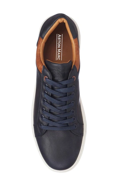 Aston Marc Stallion Court Sneaker In Navy
