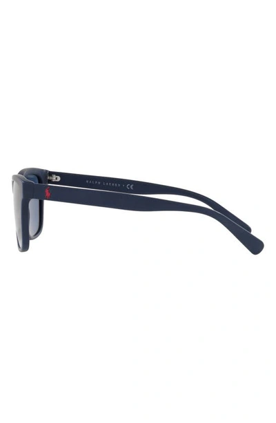 Shop Polo Ralph Lauren 56mm Pillow Sunglasses In Navy