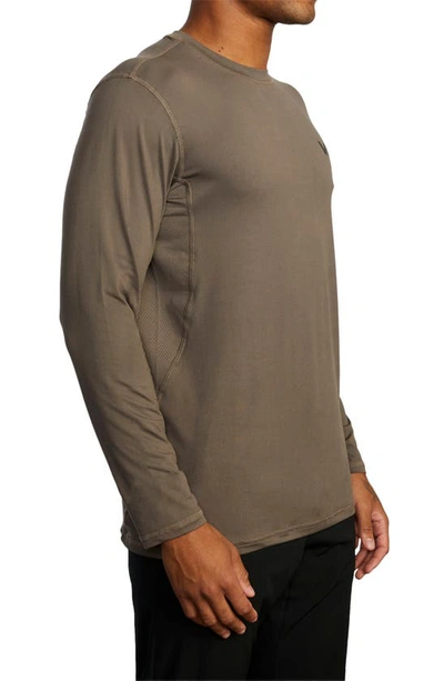 Shop Rvca Sport Vent Long Sleeve T-shirt In Mushroom