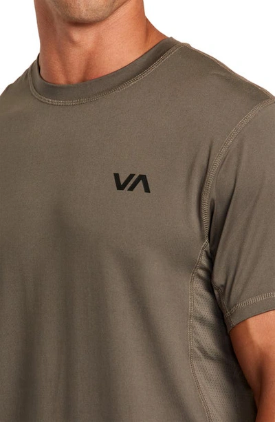 Shop Rvca Sport Vent Logo T-shirt In Mushroom