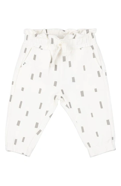 Shop Miles The Label Block Print French Terry Joggers In 101 Off White