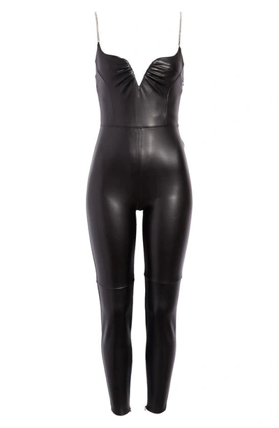 Shop Alix Nyc Zander Faux Leather Jumpsuit In Black