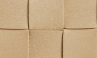 Shop Bottega Veneta Small Intrecciato Leather Cassette Crossbody Bag In 9776 Porridge-gold