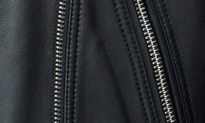 Allsaints Clarke Leather Biker Jacket In Black