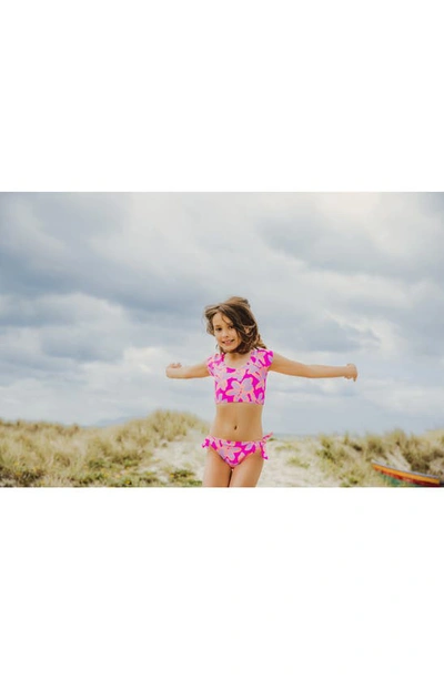 Shop Snapper Rock Kids' Hibiscus Hype Two-piece Swimsuit In Pink