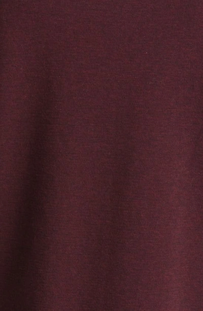 Shop Frame Duo Fold Long Sleeve Cotton T-shirt In Heather Dark Burgundy