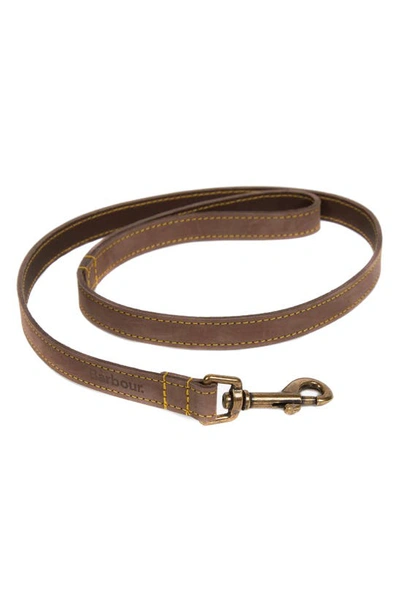 Shop Barbour Leather Dog Leash In Classic Tartan
