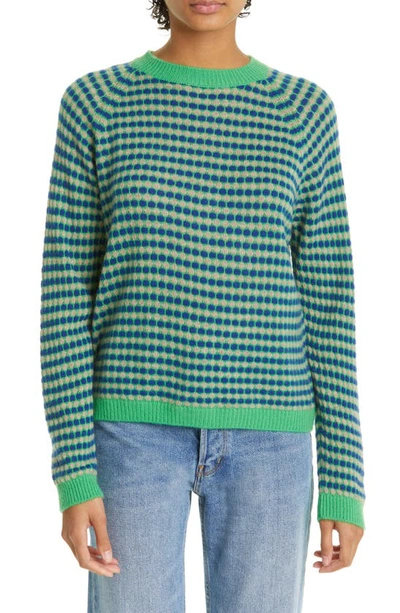 Shop Jumper 1234 Honeycomb Crewneck Cashmere Sweater In Green