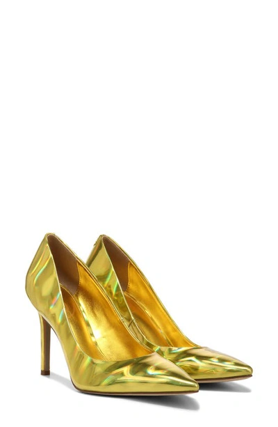 Shop Sam Edelman Hazel Pointed Toe Pump In Mimosa Gold