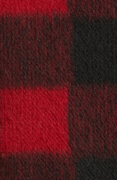 Shop Holden Water Resistant Wool Blend & 700 Fill Power Down Reversible Half-zip Jacket In Red/ Black Plaid