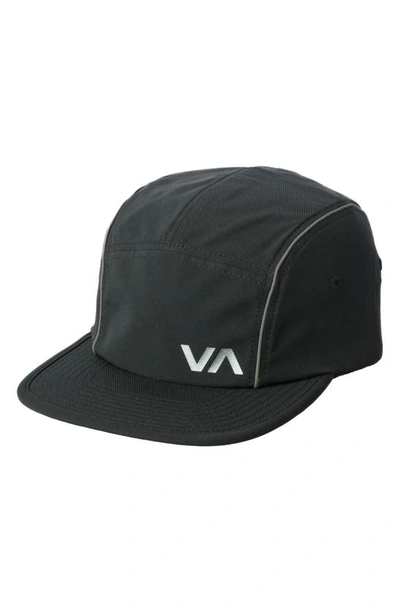 Shop Rvca Yogger Strapback Baseball Cap In Black
