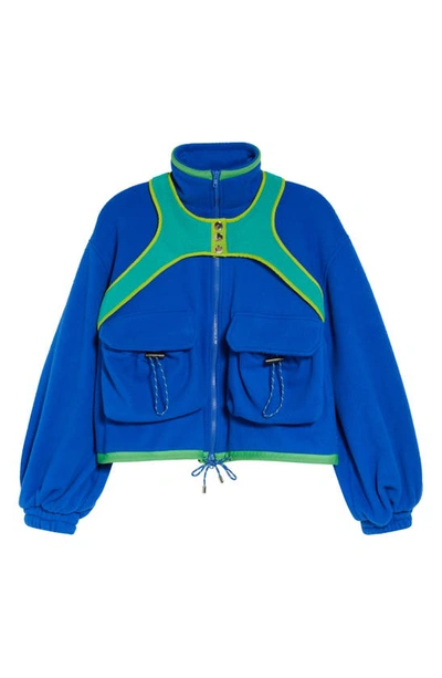 Shop Kkco Pacific Polar Fleece Jacket In Cobalt