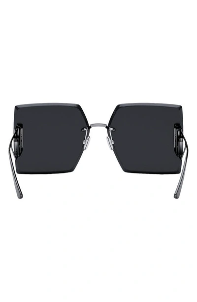 Shop Dior 30montaigne S7u 64mm Oversize Square Sunglasses In Gunmetal/ Smoke