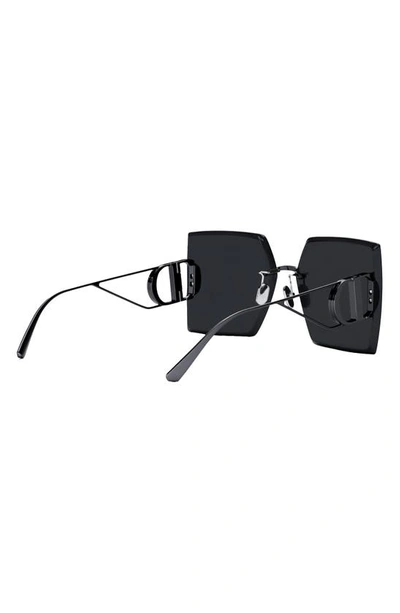 Shop Dior 30montaigne S7u 64mm Oversize Square Sunglasses In Gunmetal/ Smoke