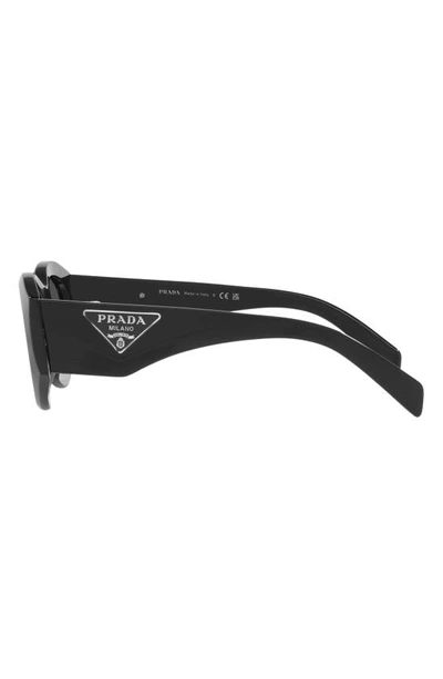 Shop Prada 53mm Irregular Sunglasses In Black