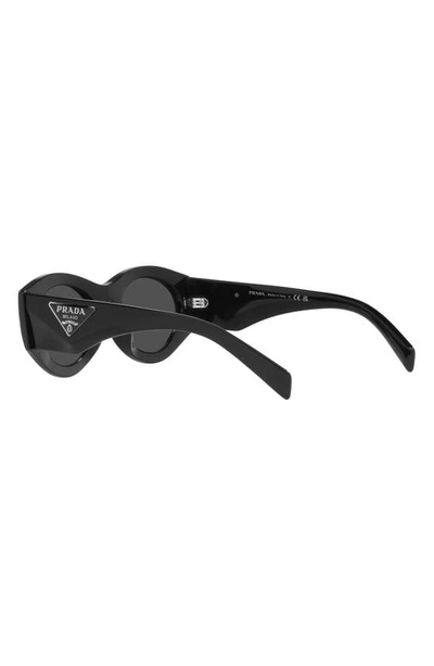 Prada 53mm Irregular Sunglasses In Black