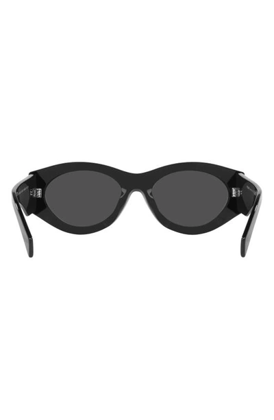 Shop Prada 53mm Irregular Sunglasses In Black
