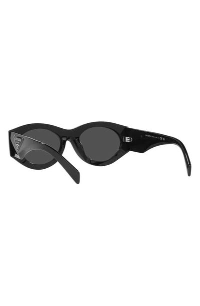 Shop Prada 53mm Irregular Sunglasses In Black