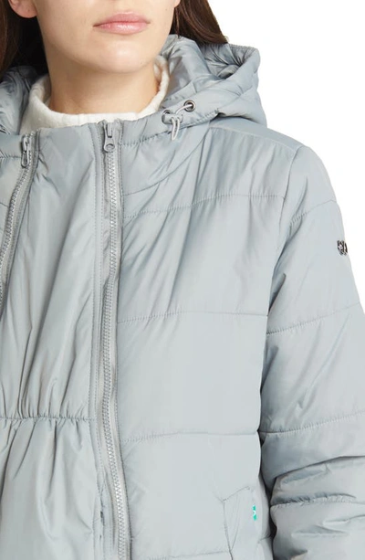 Modern Eternity 3-in-1 Long Quilted Waterproof Maternity Puffer Coat In Graphite