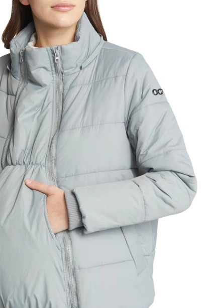 Shop Modern Eternity Leia 3-in-1 Water Resistant Maternity/nursing Puffer Jacket With Removable Hood In Graphite