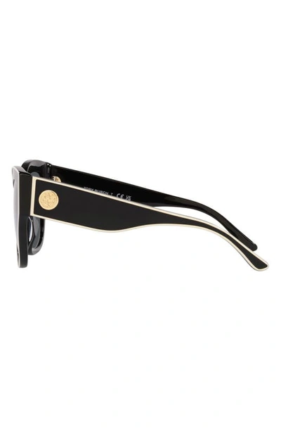 Shop Tory Burch 54mm Butterfly Sunglasses In Black Grey