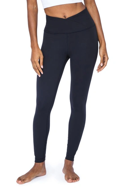 90 Degree By Reflex Carbon Interlink Crossover Ankle Leggings In