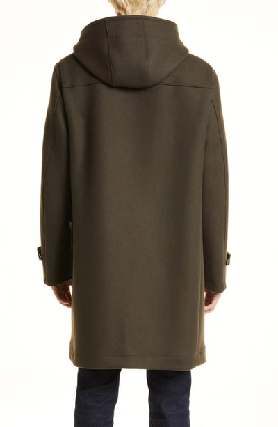 Mackintosh Weir Hooded Duffle Coat In Dk Olive