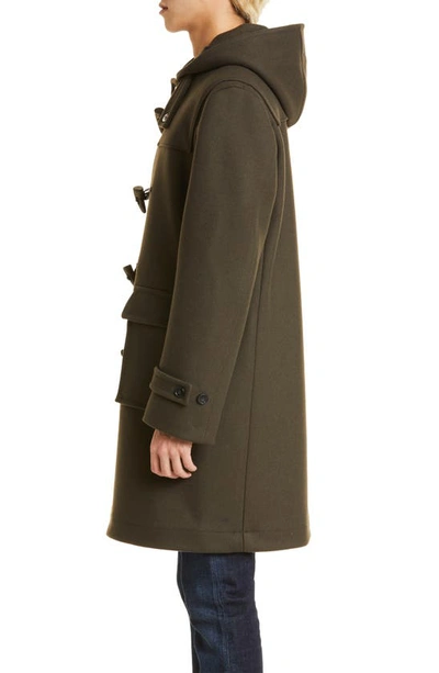 Mackintosh Weir Hooded Duffle Coat In Dk Olive