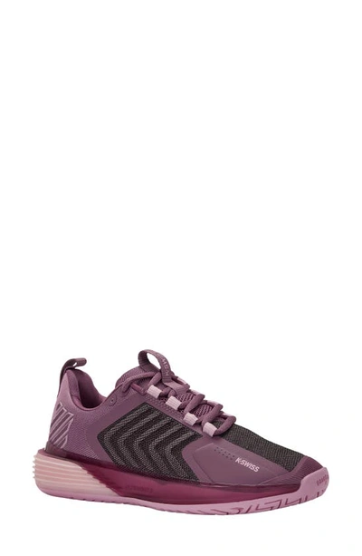 Shop K-swiss Ultrashot 3 Tennis Shoe In Grape Nectar/ Cameo Pink