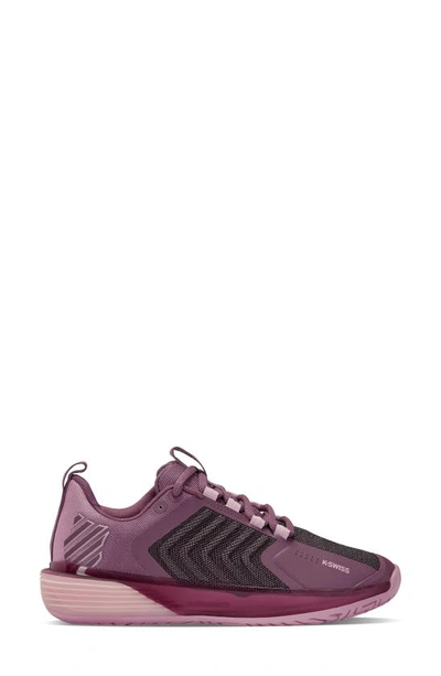 K-swiss Ultrashot 3 Tennis Shoe In Grape Nectar/ Cameo Pink