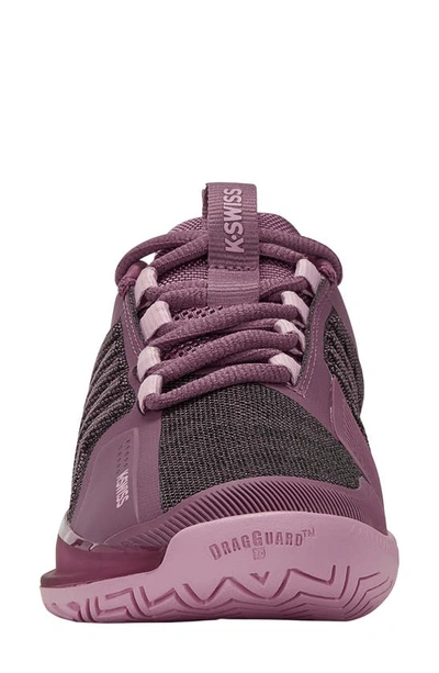 K-swiss Ultrashot 3 Tennis Shoe In Grape Nectar/ Cameo Pink